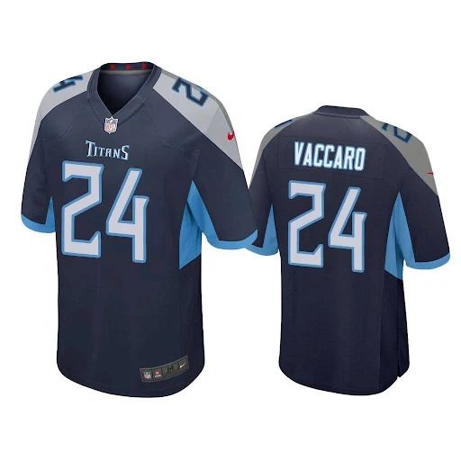 Men Tennessee Titans 24 Kenny Vaccaro Nike Navy Game NFL Jersey